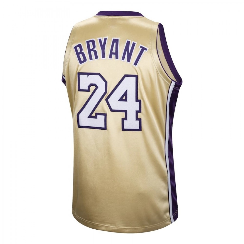 Men's Los Angeles Lakers Kobe Bryant #24 Throwback Gold Hall of Fame Class of 2020 Jersey-Pro Kit Vault | Brand New 26/27 Sports Jerseys